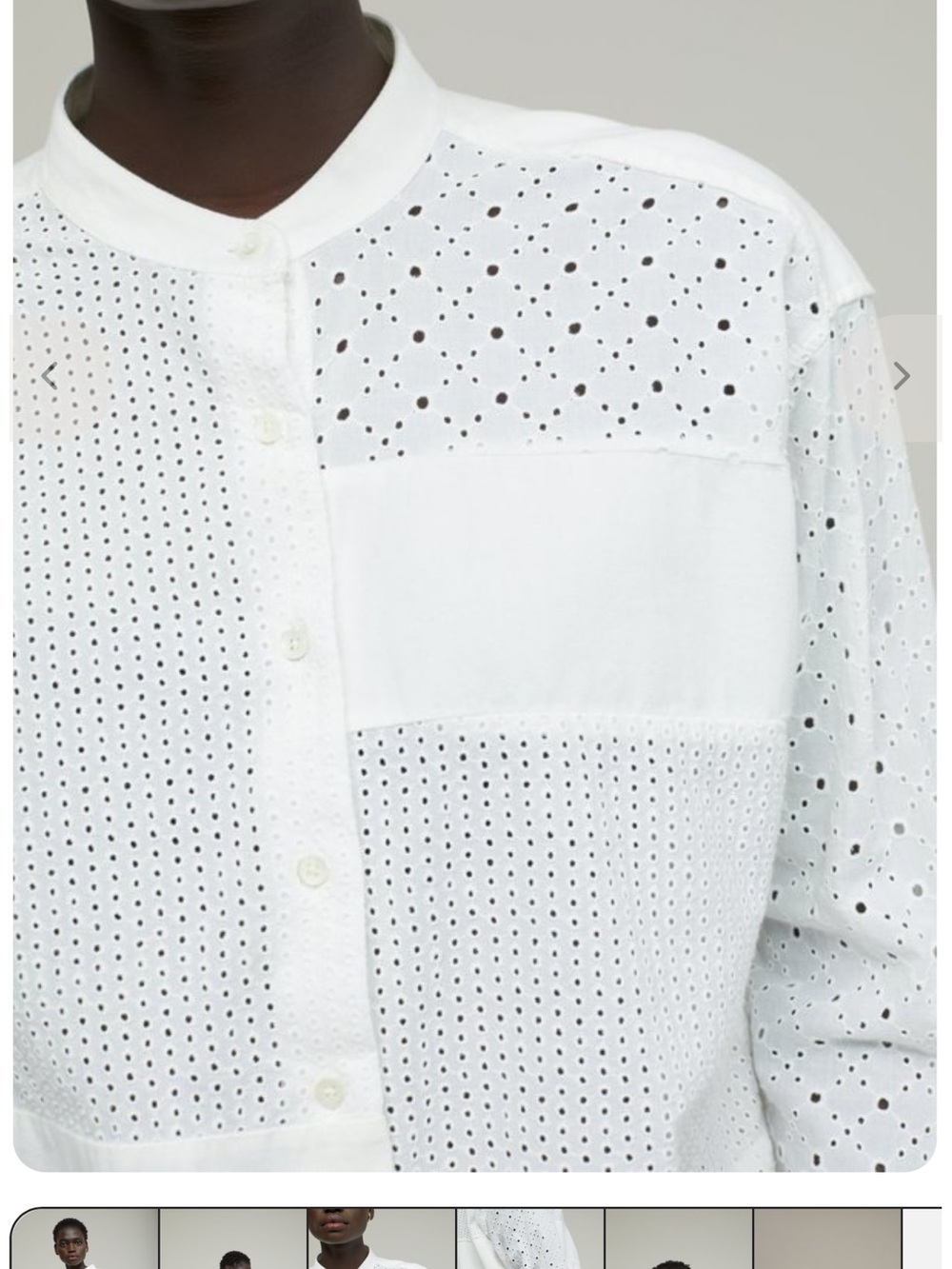 CLOSED /// White Eyelet Button-Down Women's Shirt Size - Picture 4 of 13